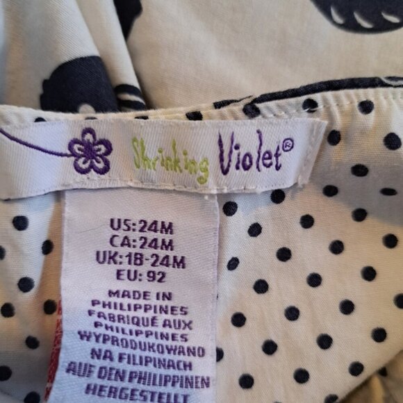 Shrinking Violet girls size 24 months swimming fish design dress 3 button VGUC - Picture 3 of 4